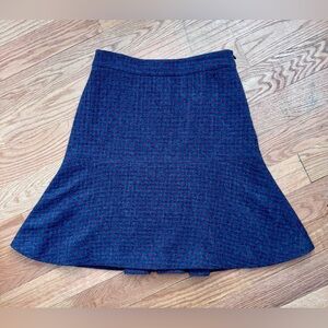 Valentino Blue and Red A-Line Skirt